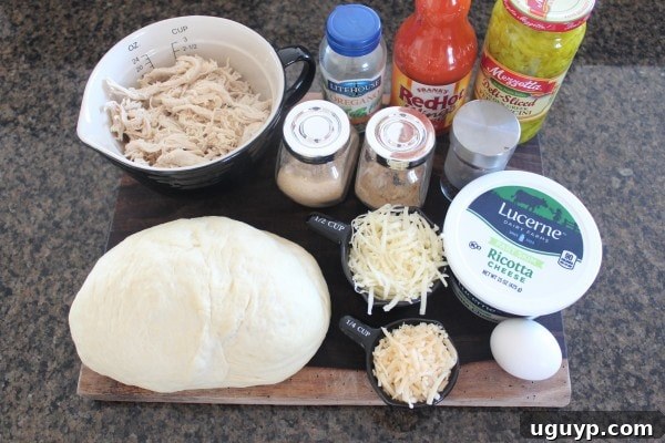 Buffalo Chicken Mini Calzone Ingredients
