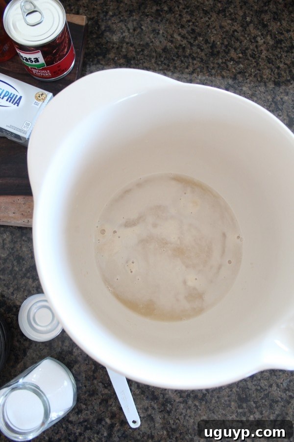 Combining Ingredients for Pretzel Dough