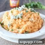 Buffalo Blue Cheese Mashed Potatoes