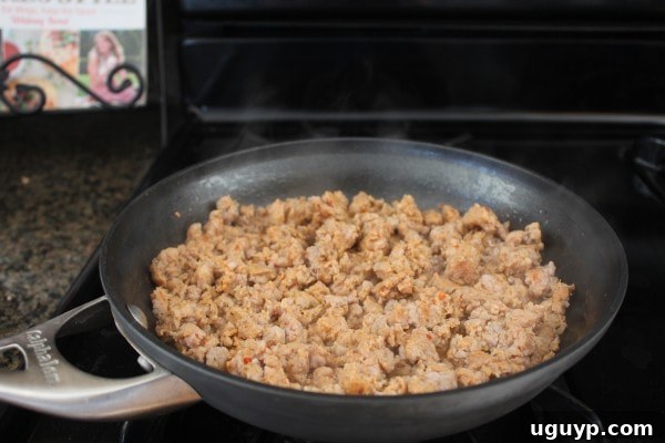 Cooking Italian sausage for pasta