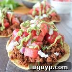 Chorizo Tostadas with Watermelon Salsa