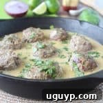 Asian Meatballs in Green Curry Sauce