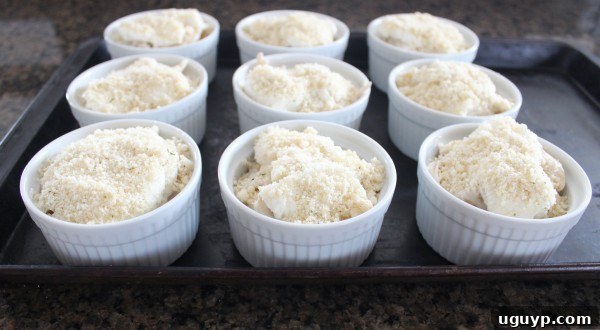Chicken Caesar Baked Pasta Cups Recipe, topped with breadcrumbs and Parmesan