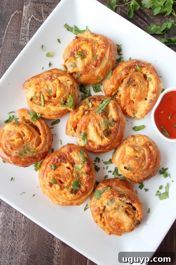 Delicious Buffalo Cheesy Puff Pastry Rolls for Game Day