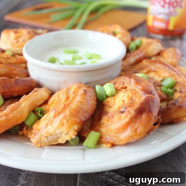 Crispy and creamy Buffalo Cheesy Puff Pastry Rolls