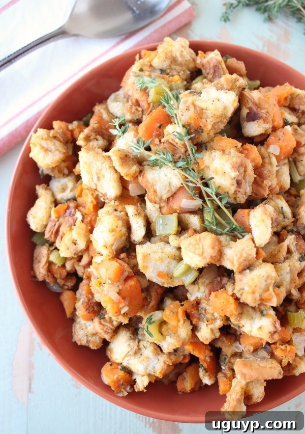 Delicious Slow Cooker Sweet Potato Stuffing for Thanksgiving