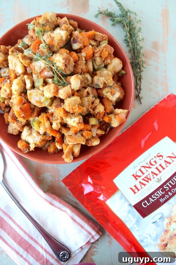 Classic Slow Cooker Stuffing with Sweet Potatoes