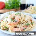 One Pot Tuscan Shrimp Scampi Pasta