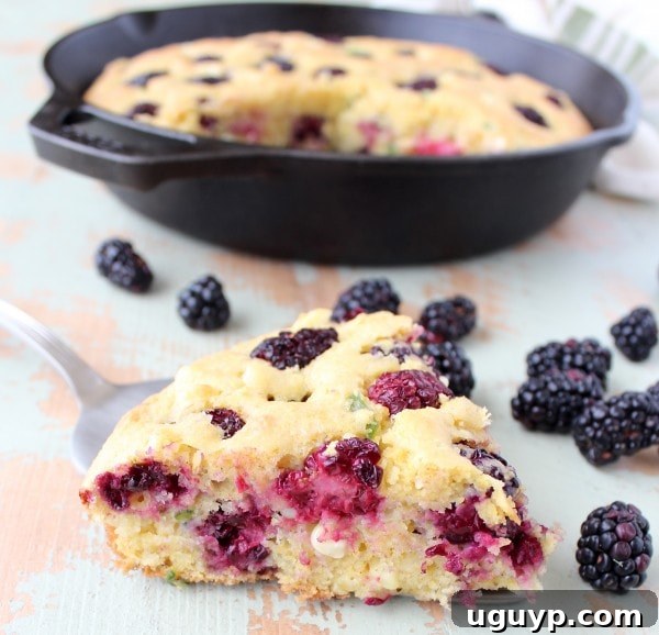 Blackberry Serrano Cornbread ready to be served
