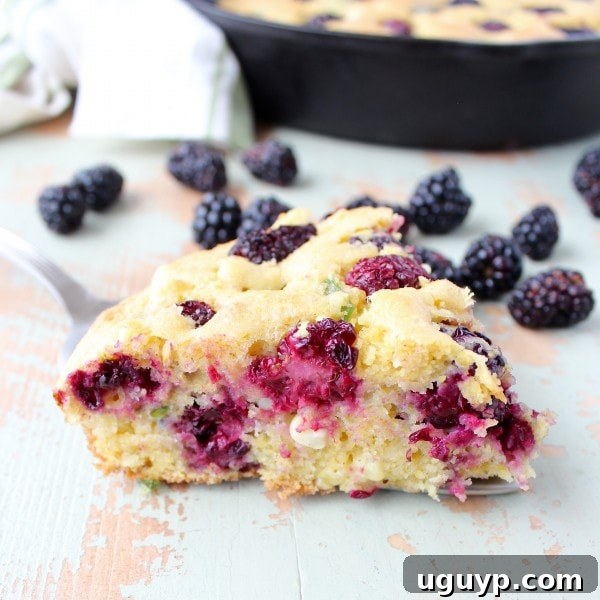 Blackberry Serrano Cornbread with a rustic touch
