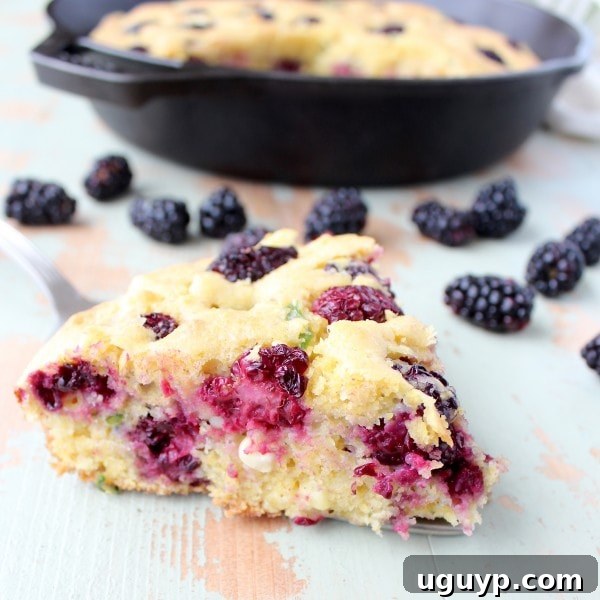 Overhead shot of Blackberry Serrano Cornbread slices