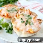 Buffalo Chicken Dip Taco Cups Recipe