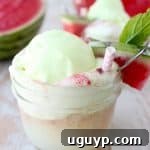 Watermelon Lime Sherbet Float Recipe