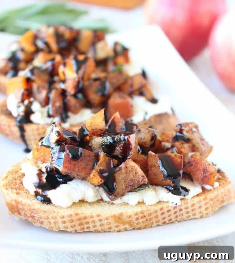 Butternut Squash Apple Bruschetta Recipe