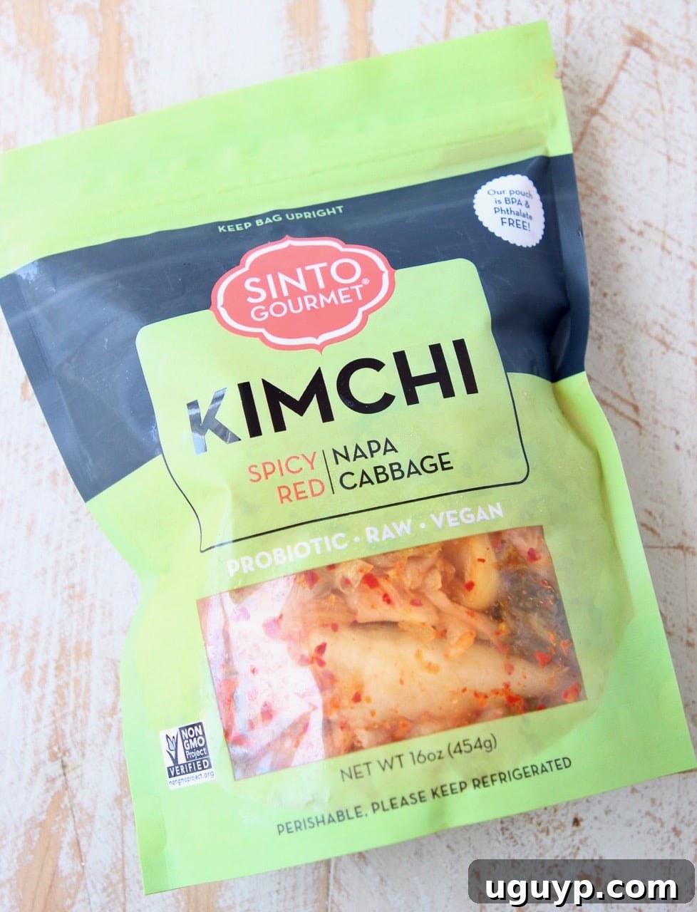 Package of Sinto Vegan Kimchi