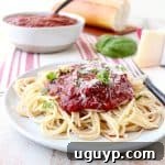 Ditch the store-bought jar for this easy spaghetti sauce recipe, made in under 30 minutes! It's delicious, gluten free & vegan!