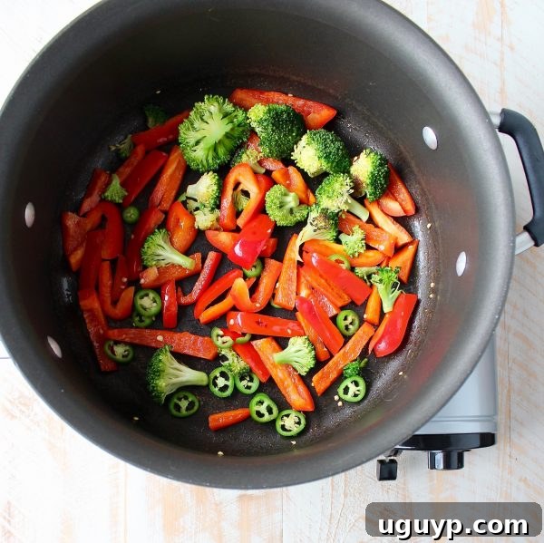 vegetables in a large pot