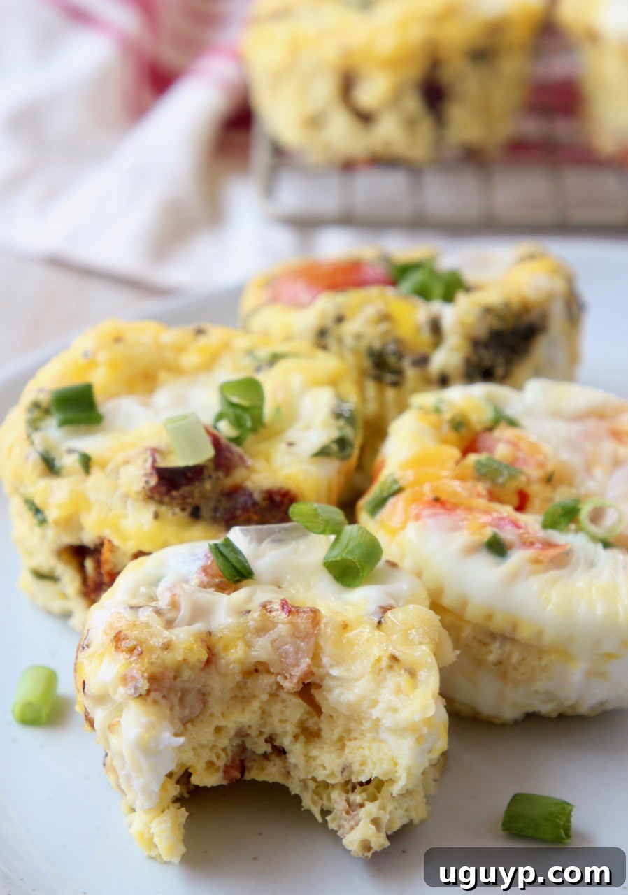 A half-eaten egg muffin on a plate, highlighting its delicious texture and the zero net carbs benefit for keto dieters.