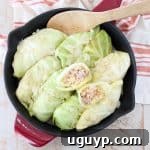 Savory Pork and Sauerkraut Cabbage Rolls, a German-inspired dish.