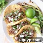 Carne Asada Tacos with Limes, Cilantro and Onions
