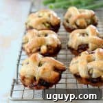 Spinach Feta Mini Pies with Braided Puff Pastry Crust