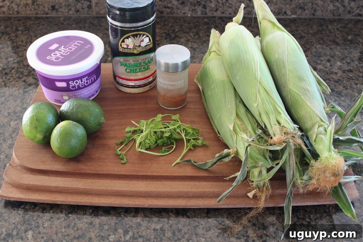 Deconstructed Mexican Street Corn Ingredients