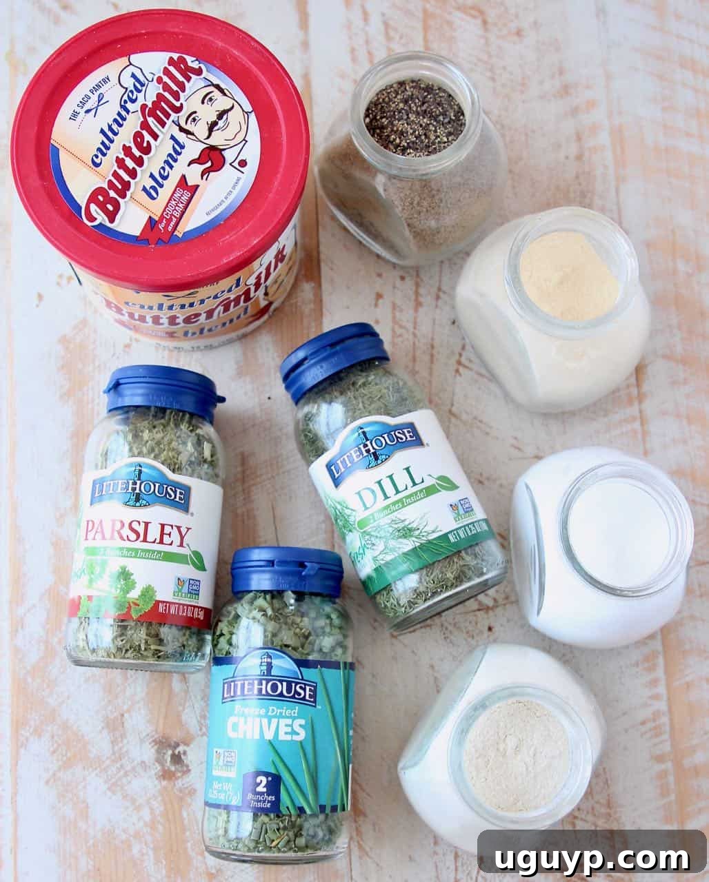 Ingredients for ranch seasoning mix