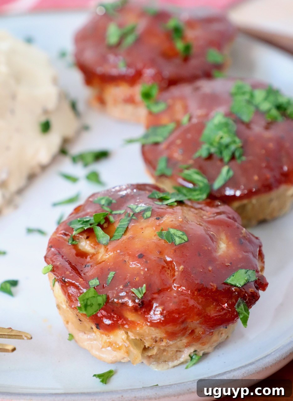 Delicious Mini Meatloaves on a Plate