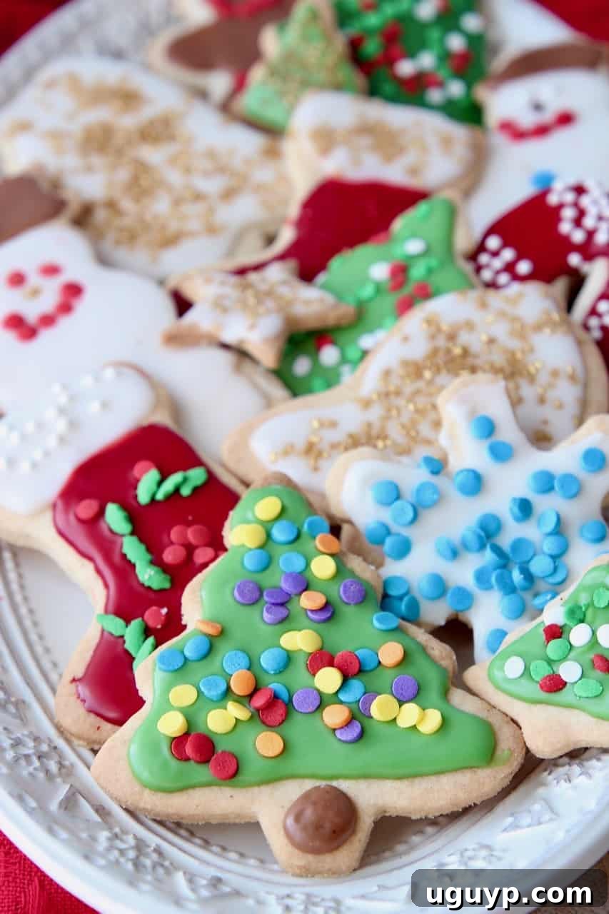 decorated sugar cookies on plate