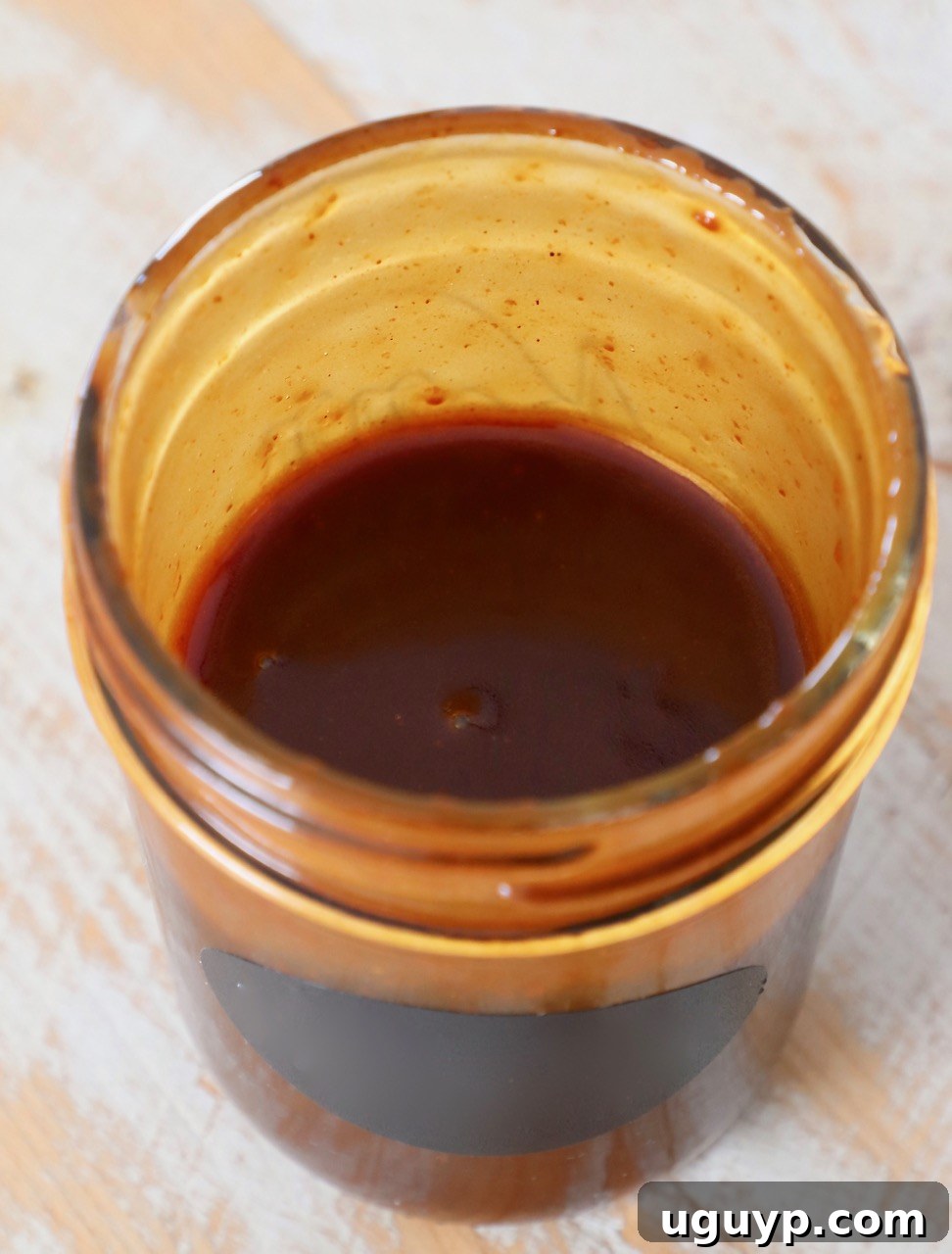 stir fry sauce in small mason jar