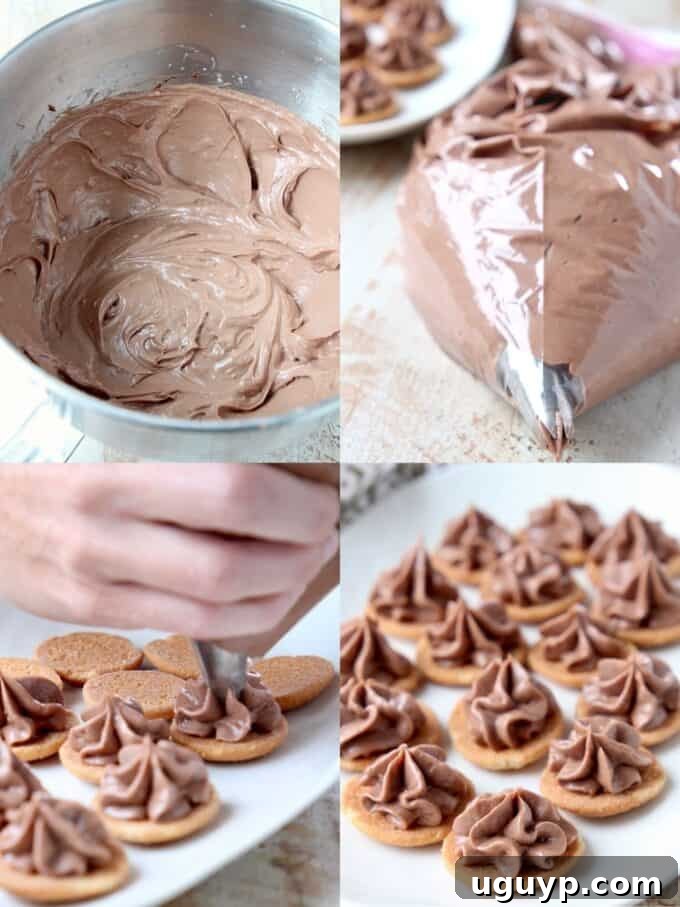 collage of images showing how to make nutella cheesecake bites