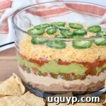 seven layer dip in glass trifle