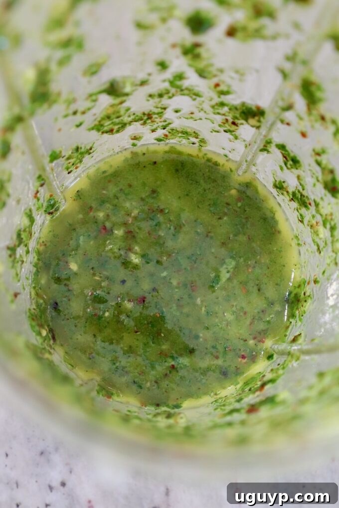 chimichurri sauce in blender