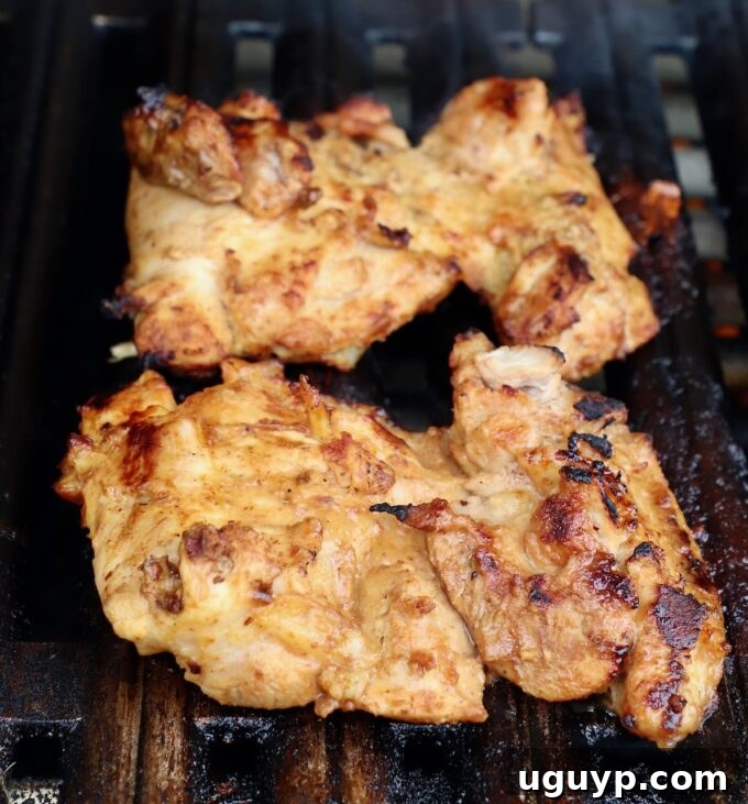 boneless chicken thighs on grill
