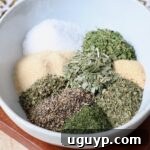 dried herbs and spices separated in bowl