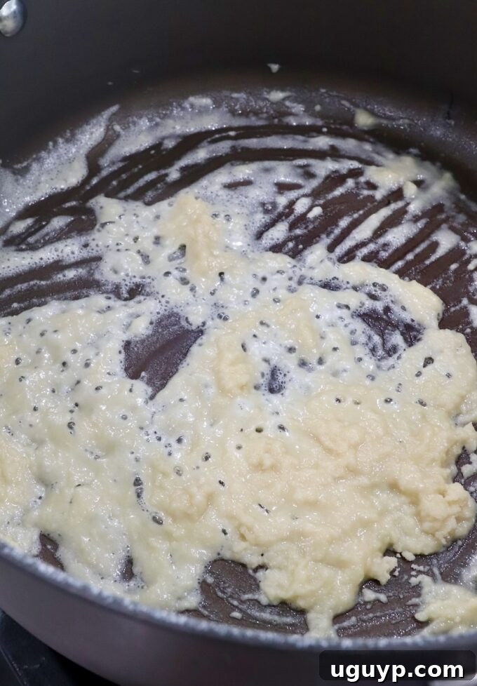 roux in large pan