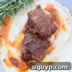 Guinness Braised Short Ribs over mashed potatoes with rosemary