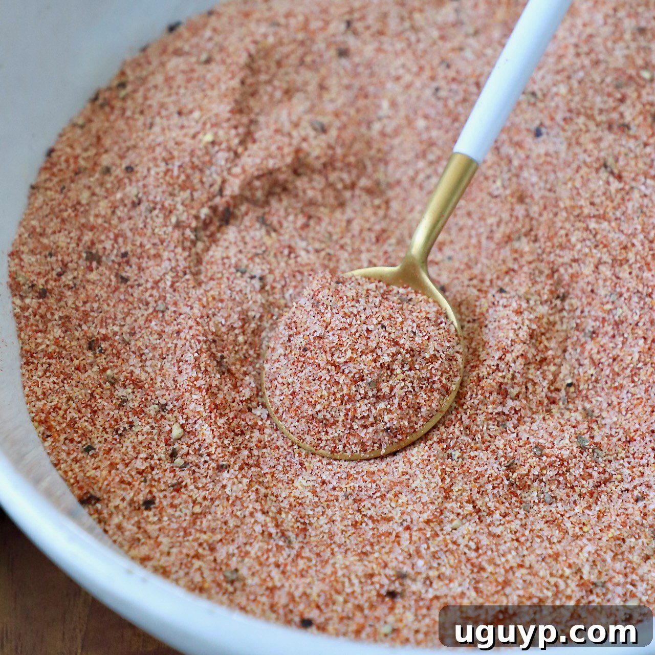 fry seasoning in bowl with small spoon