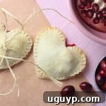 Heart-shaped cranberry pomegranate mini pies, perfect for Valentine's Day dessert