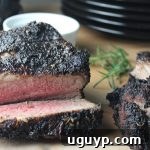 Coffee Crusted Tri Tip Steak with Balsamic Stout Reduction