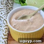 southwest salad dressing in small bowl with spoon