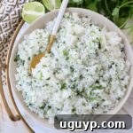 cilantro lime rice in bowl with spoon