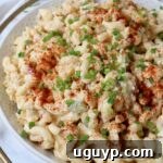 creamy macaroni salad in bowl