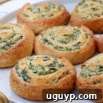 spinach pinwheels on a plate