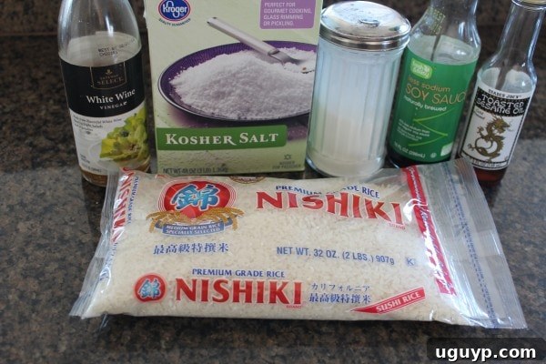 Homemade Sushi Rice Ingredients