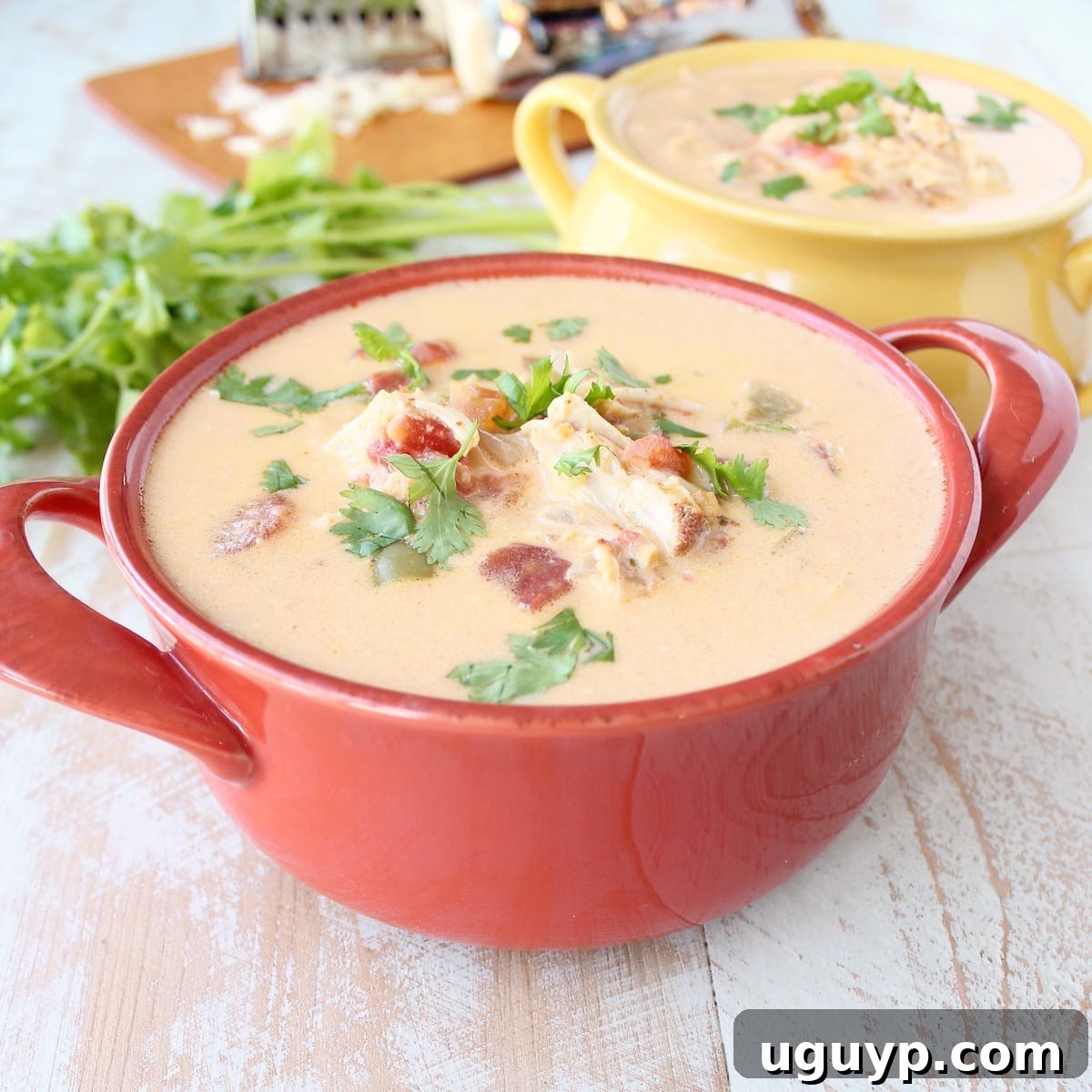 Delicious Cheesy Turkey Taco Soup, perfect for a cozy meal.