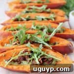 Sweet potato skins on wood serving tray