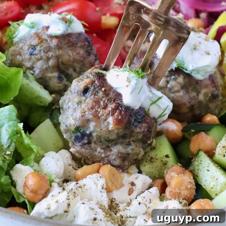Greek-Style Gyro Meatballs with Tzatziki and Herbs 7 featured 79180