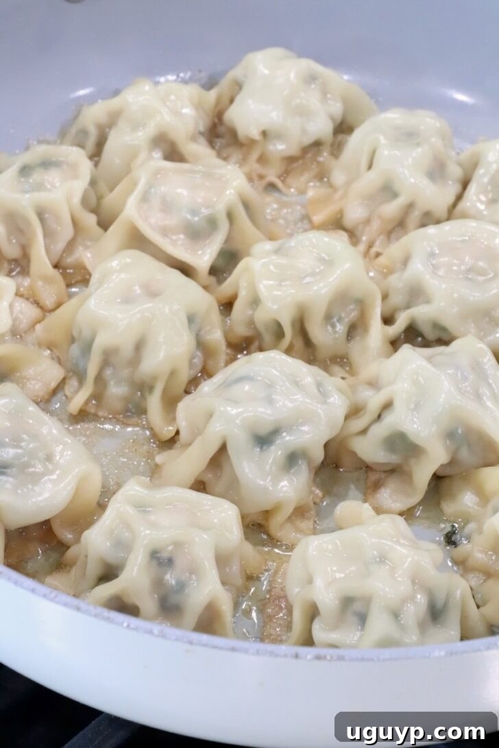 blanket dumplings in a large skillet with water
