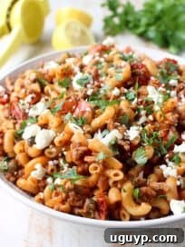 One Pot Greek Pasta